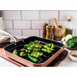 Gotham Steel 10.5 in. Copper Cast Textured Non-Stick Aluminum Grill Pan thumbnail 2
