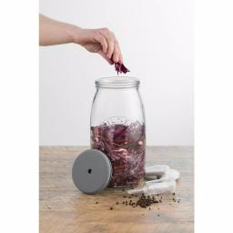Kilner Glass Fermentation Set with Air Lock and Ceramic Stones for Sauerkraut, Kimchi, and Pickles thumbnail 2
