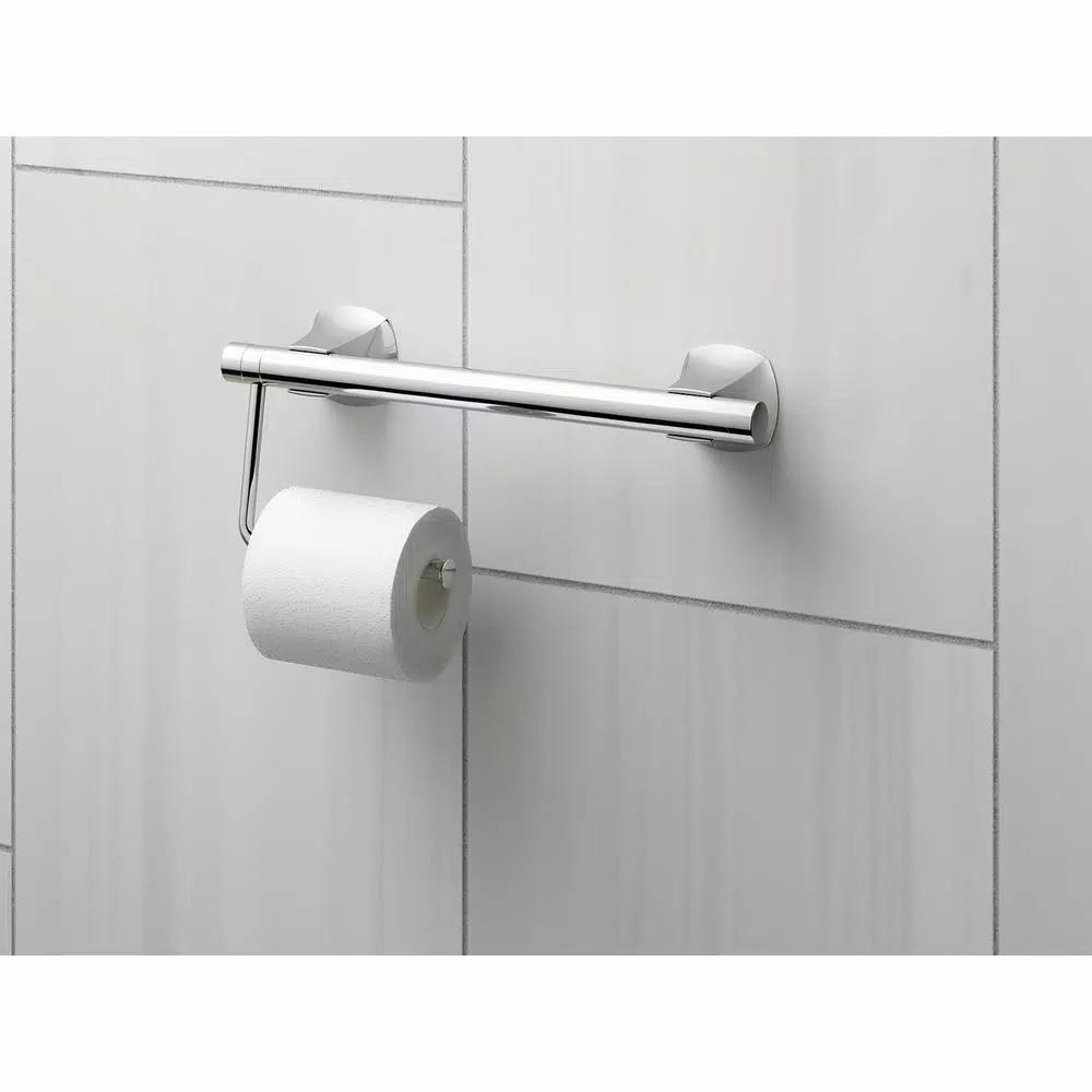 KOHLER Polished Chrome Toilet Tissue Holder Accessory for Carmichael, Arsdale, and Rubicon Grab Bars