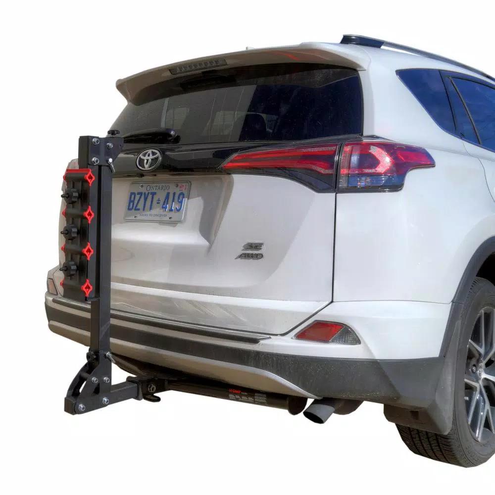 Detail K2 4-Bike Hitch Mounted Bike Rack, 300 lbs Capacity, 2 in. Receiver, Black