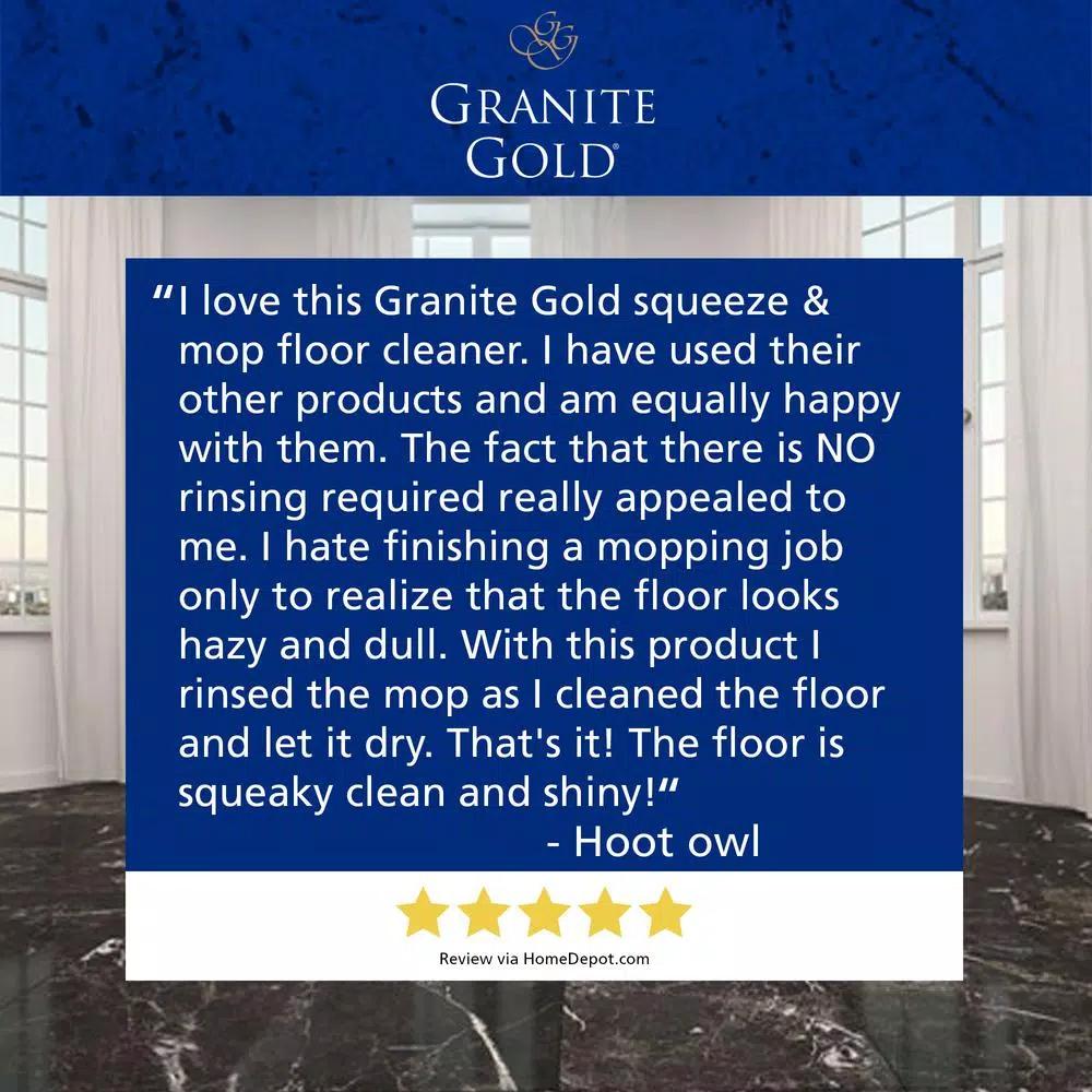 Granite Gold Squeeze and Mop Floor Cleaner, 32 oz. - For Natural Stone, Marble, and Tile