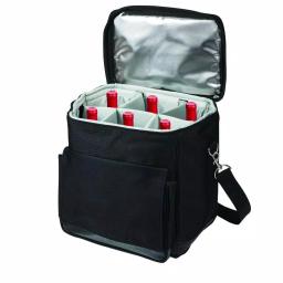 Picnic Time Cellar 6-Bottle Wine Tote and Insulated Rolling Cooler with Trolley thumbnail 3