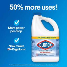 Clorox Germicidal Liquid Bleach Cleaner, 121 oz Concentrated Disinfectant thumbnail 2