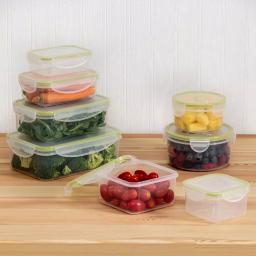 Honey-Can-Do 16-Piece Clear Locking Plastic Food Storage Container Set, Airtight & Leak Proof thumbnail 1