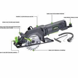 Genesis SE GCS445SE 4.0 Amp 4-1/2 in. Compact Corded Circular Saw with 24T Blade and Rip Guide thumbnail 2