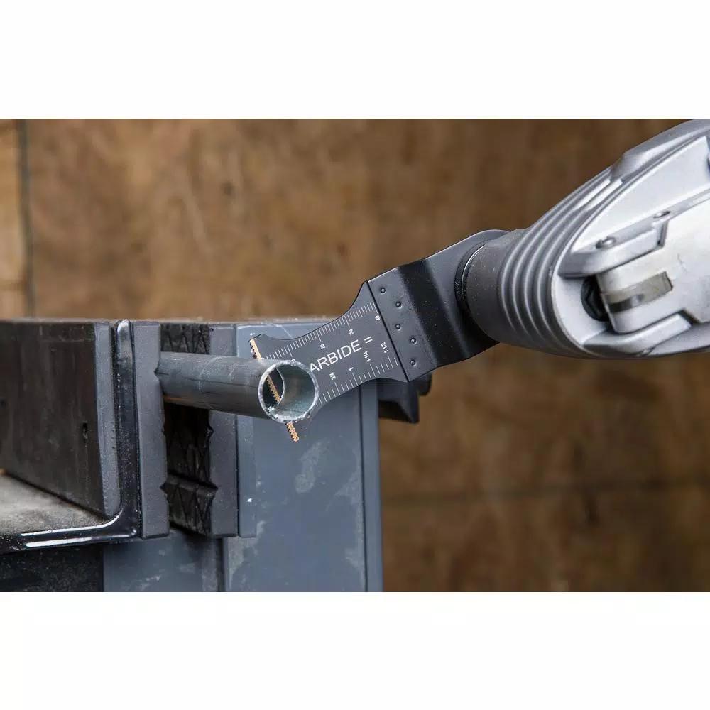 Genesis 1-3/8 in. Carbide Flush Cut Oscillating Multi-Tool Blade, Universal Quick-Fit