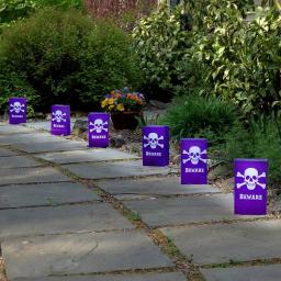 LUMABASE LumaLite Luminaria Kit Skull and Crossbones Halloween LED Lights, 6-Count thumbnail 2