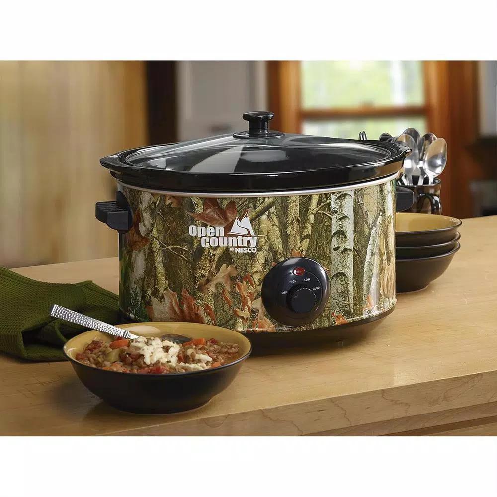 Nesco Open Country 8 Qt. Camouflage Slow Cooker with Removable Ceramic Crock