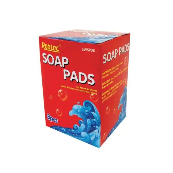 Robtec Heavy-Duty Steel Wool Soap Pads, 8-Pack