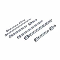 Industro 9-Piece Wobble Extension Bar Set, 1/4 in., 3/8 in. and 1/2 in. Drive, Chrome Vanadium Steel thumbnail 1