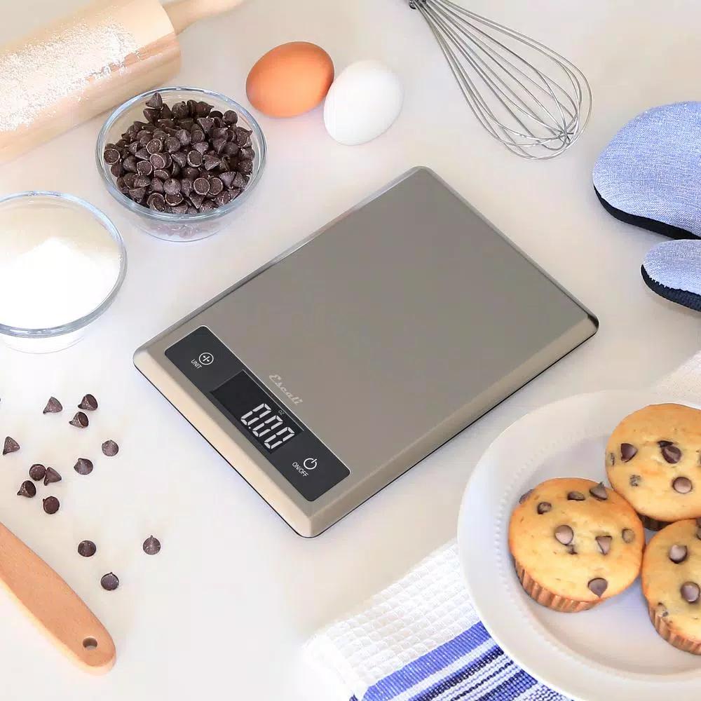 Escali Tabla Ultra Thin Digital Food Scale, Stainless Steel, 11 lb Capacity