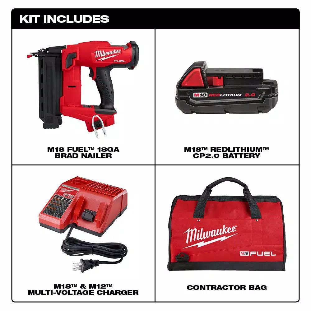 Milwaukee M18 FUEL Gen II 18-Gauge Brad Nailer Kit with M18 Oscillating Multi-Tool