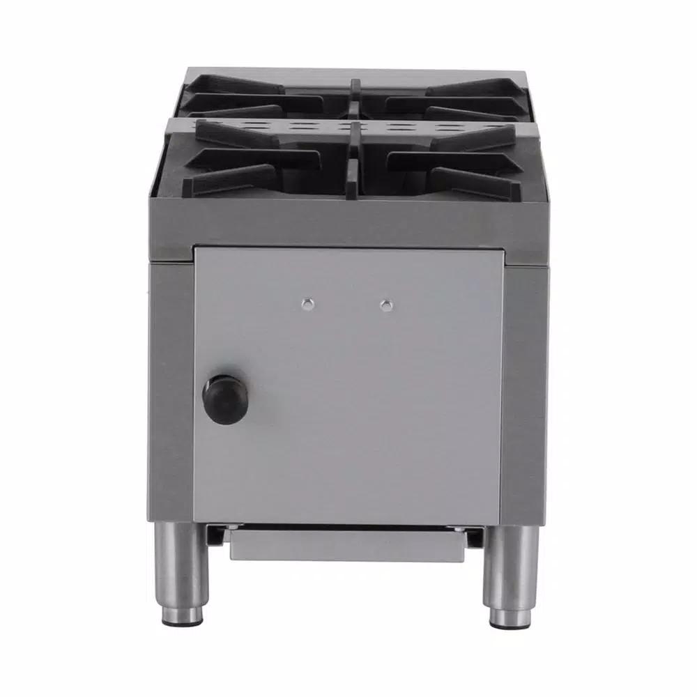 Magic Chef 12 in. Commercial Natural Gas Countertop Hot Plate, 50,000 BTU, Stainless Steel