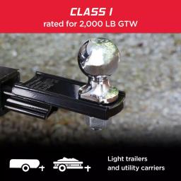 TowSmart 2,000 lb. Capacity Chrome Hitch Ball, 1-7/8 in. x 3/4 in. Shank thumbnail 6
