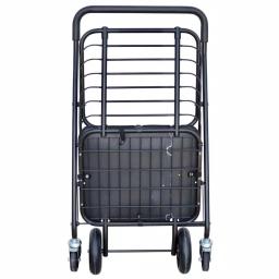 Milwaukee Heavy-Duty Steel Shopping Cart with Accessory Basket, Black thumbnail 2