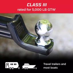 TowSmart 2 in. Chrome Hitch Ball, 5,000 lb. Capacity, 1 in. x 2 in. Shank thumbnail 6