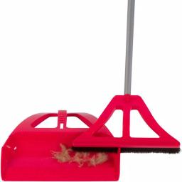 WISP 3-Piece Red Broom and Dustpan Set with 90-Degree Angle, Telescoping Handle, and Bristle Seal Technology thumbnail 6