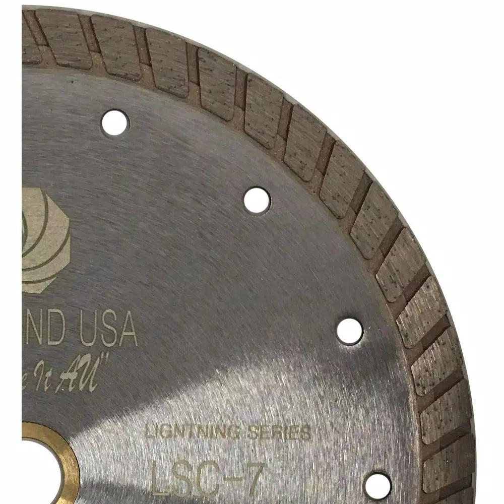 Whirlwind USA 7 in. Turbo Rim Diamond Blade for Concrete, Stone, Brick, and Masonry