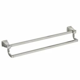 MOEN Hensley 24 in. Double Towel Bar with Press and Mark Installation, Brushed Nickel thumbnail 1
