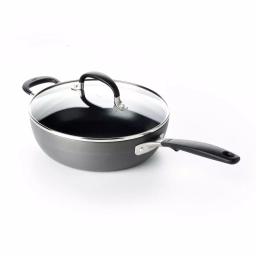 OXO Good Grips 9.5 in. Hard-Anodized Aluminum Nonstick Skillet with Glass Lid, Gray thumbnail 5