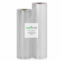 NutriChef Universal Vacuum Sealer Bags, Multi-Layered Food-Grade Rolls, 100 ft. Total Length thumbnail 1