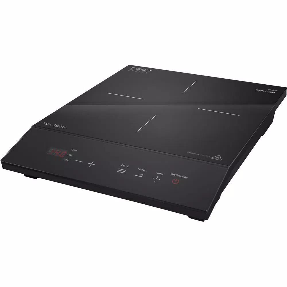 CASO Design TC 1800 Single Induction Burner 1800W Black Hot Plate with SmartControl