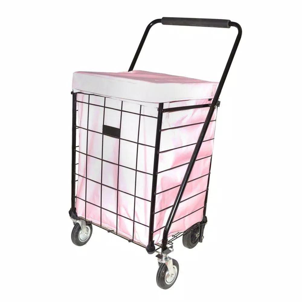 Easy Wheels Deluxe Jumbo Hooded Carrier Liner - Pink - Fits Easy Wheels, Load Runner & Sunny Jumbo Carts