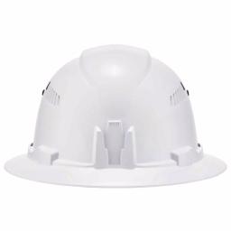 Ergodyne Skullerz 8973 Class C Full Brim Vented Hard Hat with Ratchet Suspension - White thumbnail 5