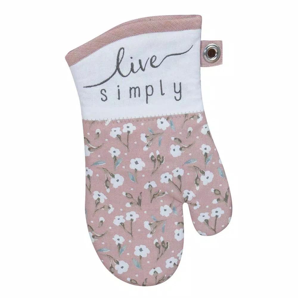 Kay Dee Lisa Audit Watercolor Floral Cotton Kitchen Textile Set - 4 Piece Blush Set