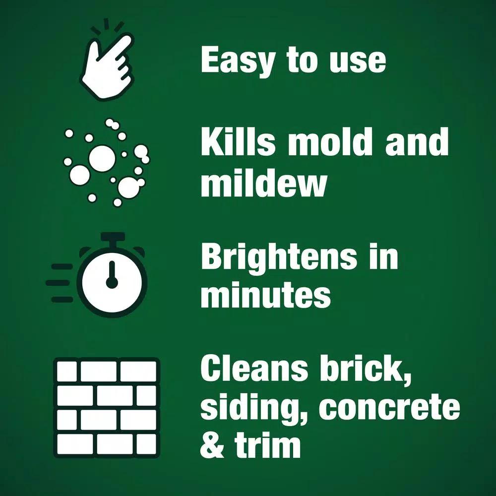 Mold Armor E-Z House Wash 1 Gal. Mold and Mildew Remover, Bleach-Based Outdoor Cleaner