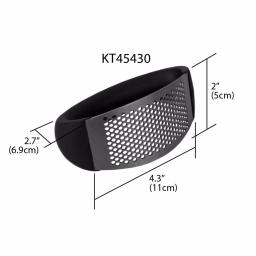 Unbranded Stainless Steel Garlic Rocker Press - Ergonomic Black Handle Garlic Masher and Mincer thumbnail 2