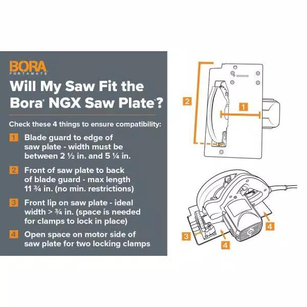 BORA NGX 50 in. Clamp Edge Premier Set (6-Piece) for Circular Saws