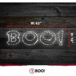 Haunted Hill Farm 63 in. x 16 in. LED Boo Sign Halloween Light, Indoor/Outdoor Weather Resistant Decor thumbnail 5