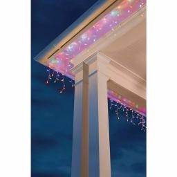 Home Accents Holiday 300-Light Multi-Color Smooth LED Mini Icicle Lights, 4-Pack Set thumbnail 4