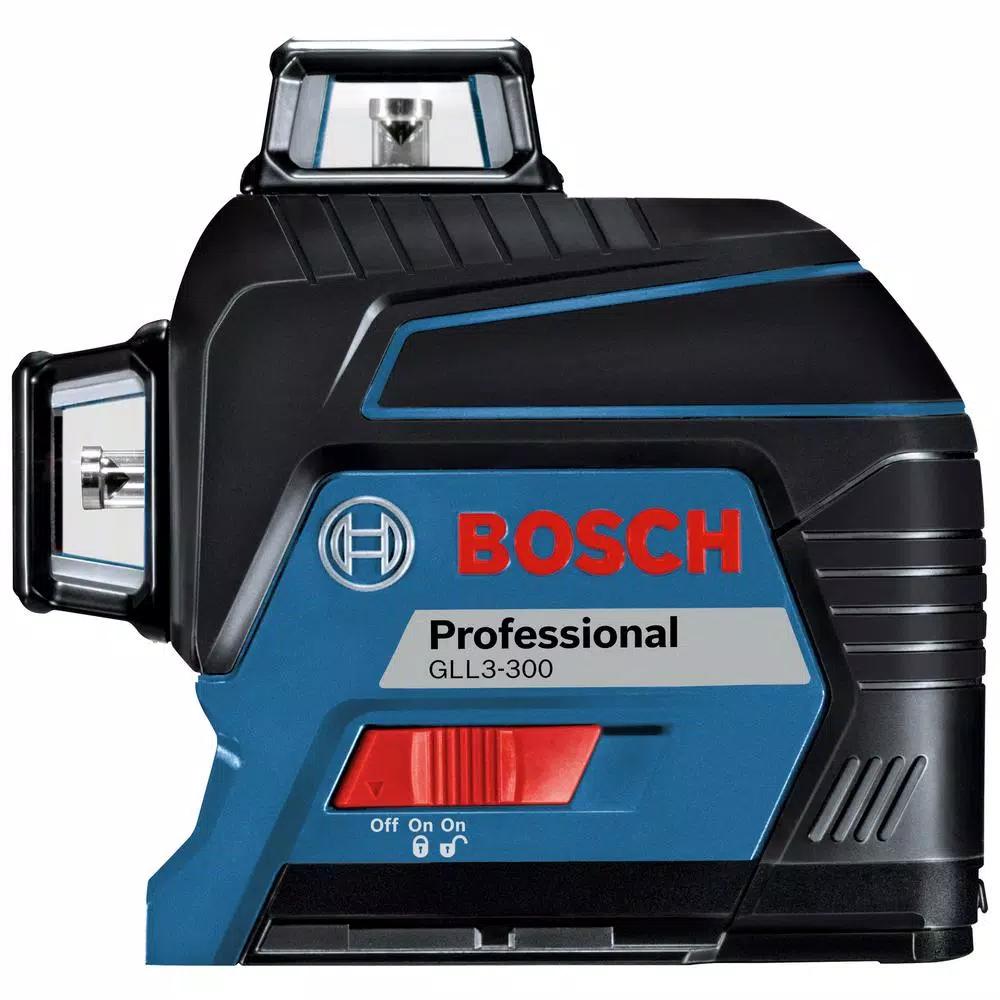 Bosch GLL3-300 360-Degree 3-Plane Self-Leveling Line Laser, 300 ft. Range
