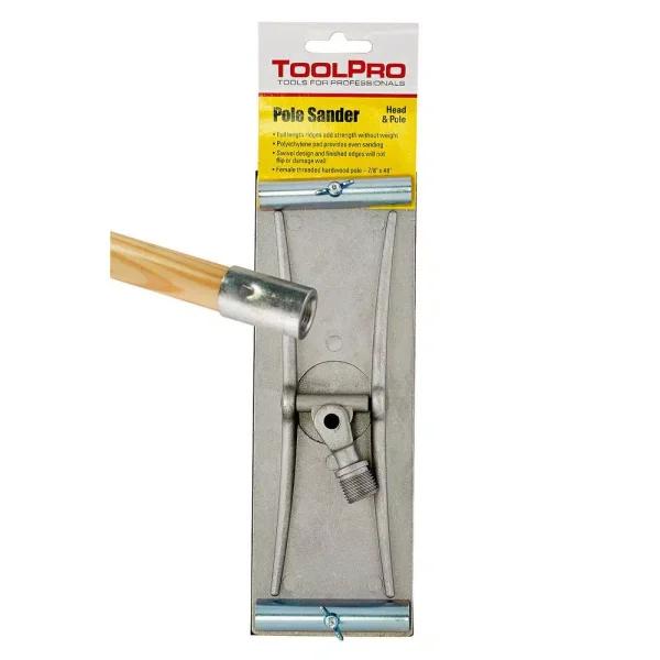 ToolPro Swivel Head Drywall Pole Sander with 48 in. Wood Handle