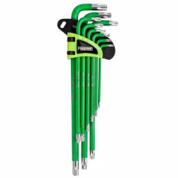 Freeman 9-Piece Extra Long Arm Torx Key Set, Chrome Vanadium Steel, T10-T50 thumbnail 1