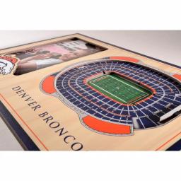YouTheFan NFL Denver Broncos StadiumView 3D Picture Frame - 4x6 Wood Grain Photo Frame thumbnail 2