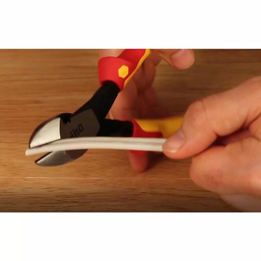 Wiha 8 in. Insulated High Leverage Diagonal Cutters, 1000V VDE Certified
