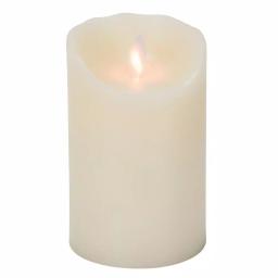 Unbranded Ivory Moving Pillar Flame Flameless Wax LED Candle with Timer thumbnail 2