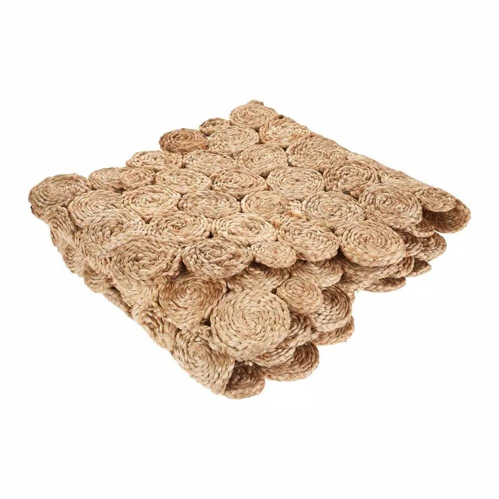 LR Resources Natural Jute Rectangle Indoor Table Runner - 16 in. x 80 in. - Bohemian Farmhouse Style