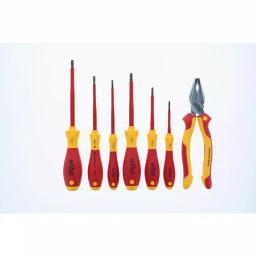 Wiha 7-Piece 8 in. Insulated Screwdriver Set with Lineman's Pliers thumbnail 1