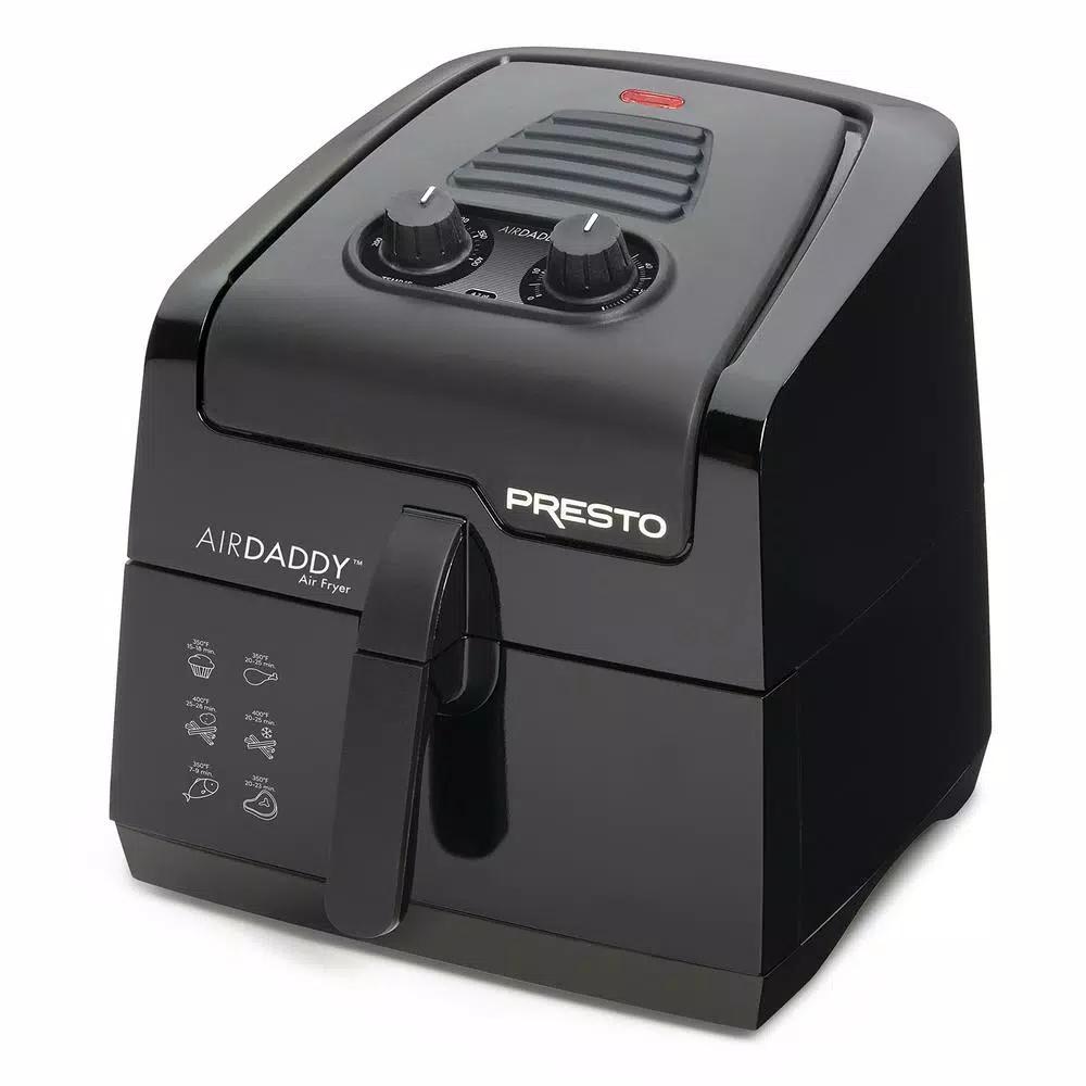 Presto AirDaddy 4.2 Qt. Electric Air Fryer with 60-Minute Timer and Convection Cooking, Black