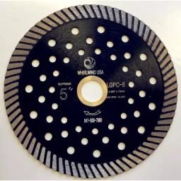Whirlwind USA 5 in. Turbo Continuous Rim Diamond Blade for Granite and Stone thumbnail 1