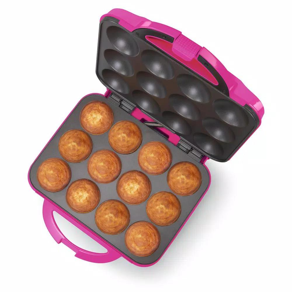 HOLSTEIN HOUSEWARES Holstein 1200W Magenta Non-Stick 12-Piece Cupcake Maker