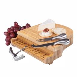 Legacy Picnic Time Piano Cheese Board and Tools Set - Bamboo Baby Grand Piano Design thumbnail 2
