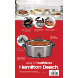 Hamilton Beach 6 Qt. Stovetop Sear and Cook Slow Cooker, Stainless Steel thumbnail 4
