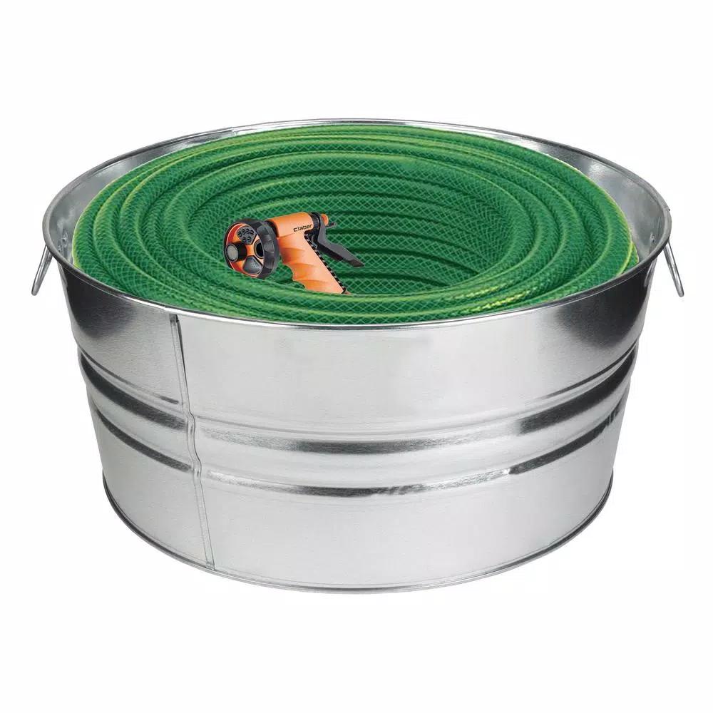 Behrens 17 Gal. Galvanized Steel Round Utility Tub and Planter