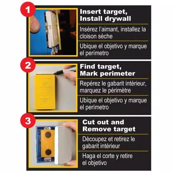 Calculated Industries Plug Mark Magnetic Drywall Cutout Tool for Existing Outlets