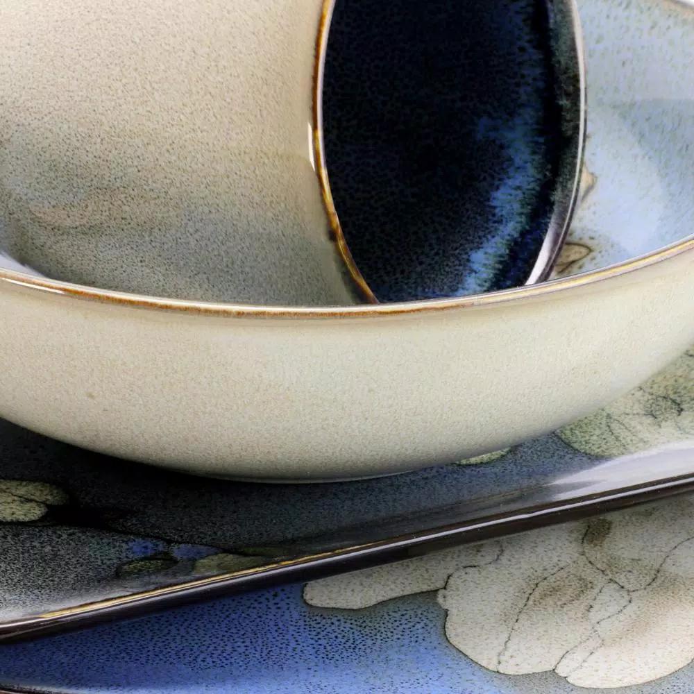 GIBSON elite The Gibson Bloomington 16-Piece Stoneware Dinnerware Set, Service for 4